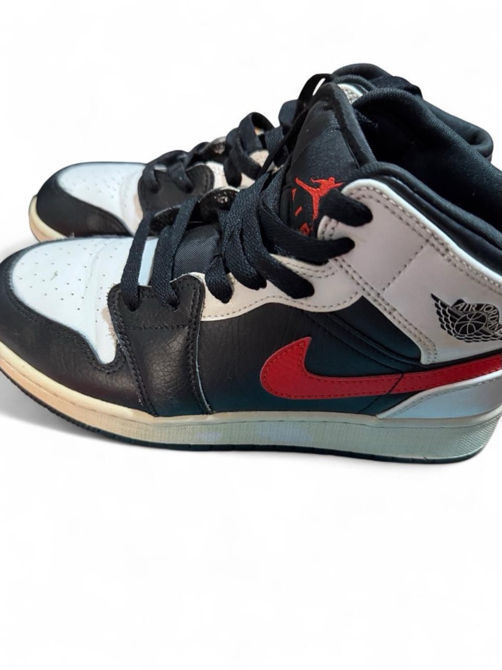 Jordan Kids High-Top Sneakers in Black, White & Red